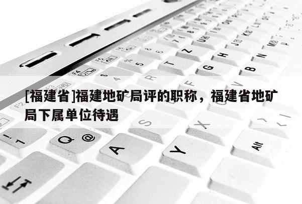 [福建省]福建地礦局評的職稱，福建省地礦局下屬單位待遇