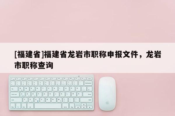 [福建省]福建省龍巖市職稱申報(bào)文件，龍巖市職稱查詢