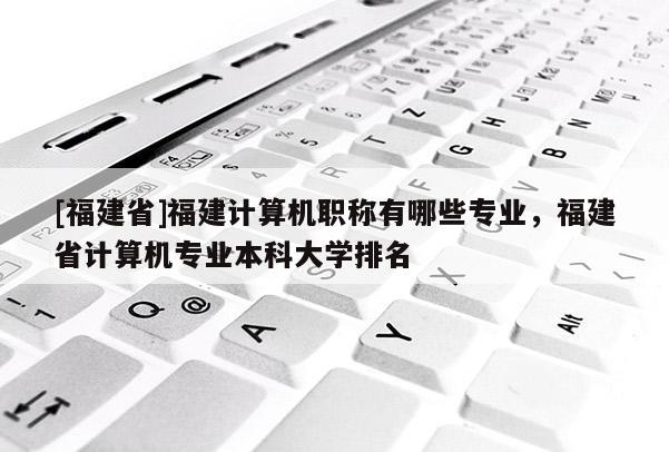 [福建省]福建計(jì)算機(jī)職稱有哪些專業(yè)，福建省計(jì)算機(jī)專業(yè)本科大學(xué)排名