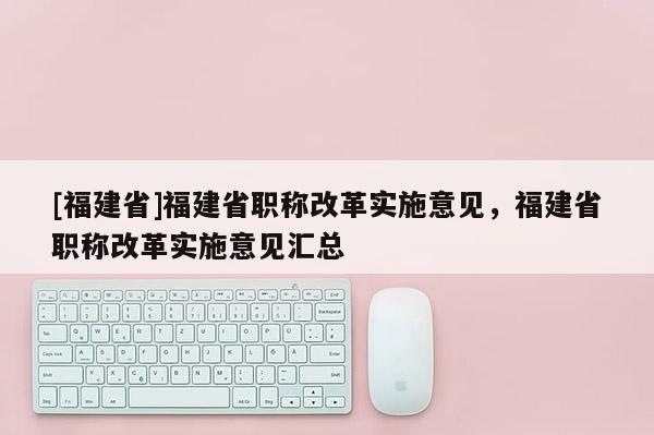 [福建省]福建省職稱改革實施意見，福建省職稱改革實施意見匯總