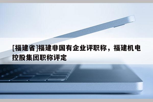 [福建省]福建非國有企業(yè)評職稱，福建機電控股集團職稱評定