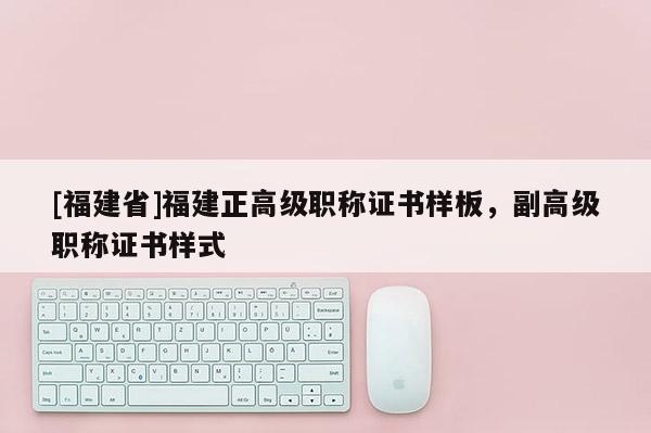 [福建省]福建正高級職稱證書樣板，副高級職稱證書樣式